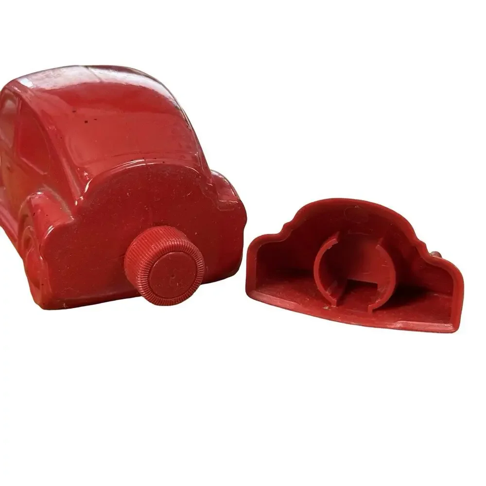 Avon Vintage Volkswagon Bug Car Red Collectible Bottle Cologne Glass Empty